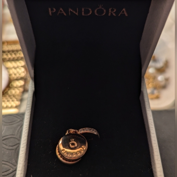 Brand New in Box Pandora Blue and Rose Gold Double Disc Charm - Picture 7 of 7